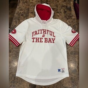 Mitchell & Ness SF 49ers Short Sleeve Jersey with Hoodie